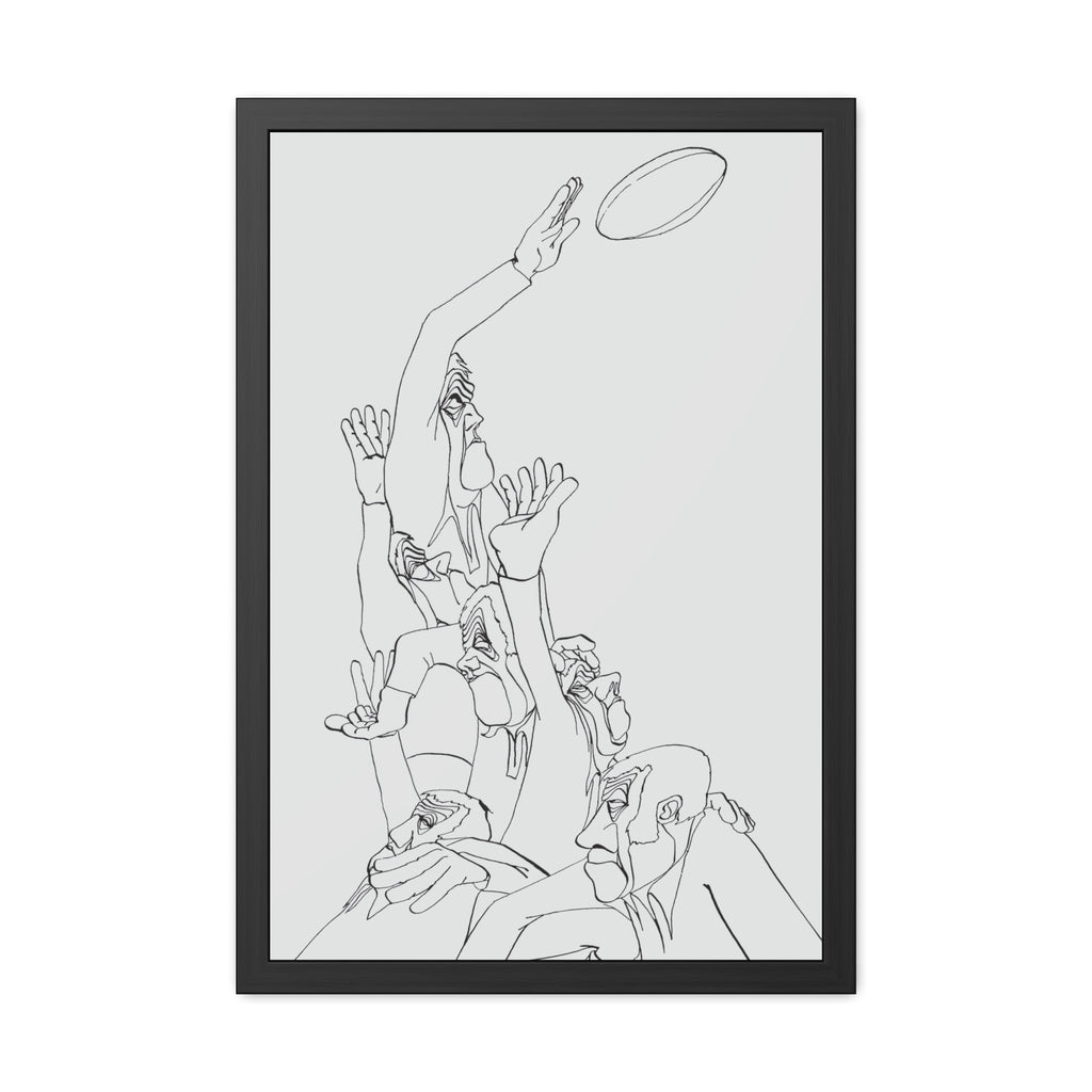 The Line Out Framed Art