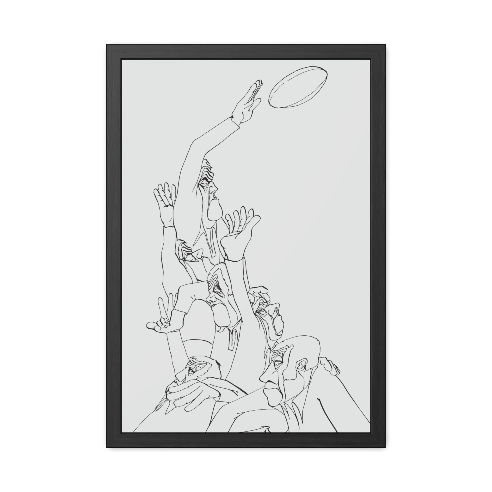 The Line Out Framed Art