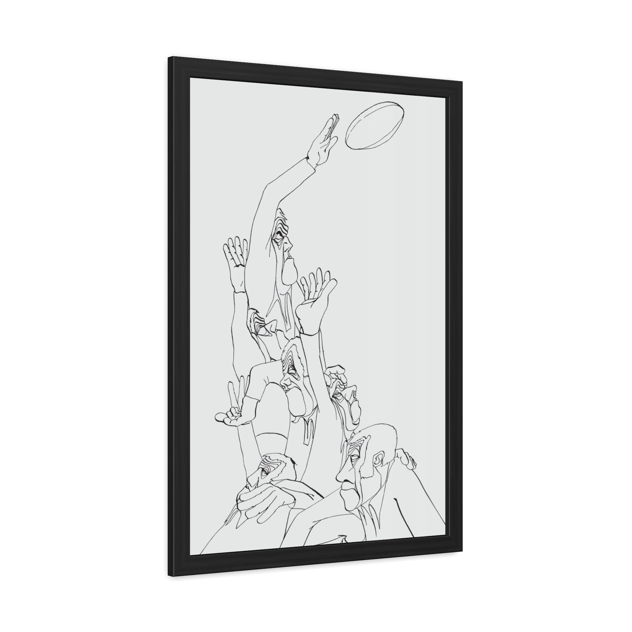 The Line Out Framed Art