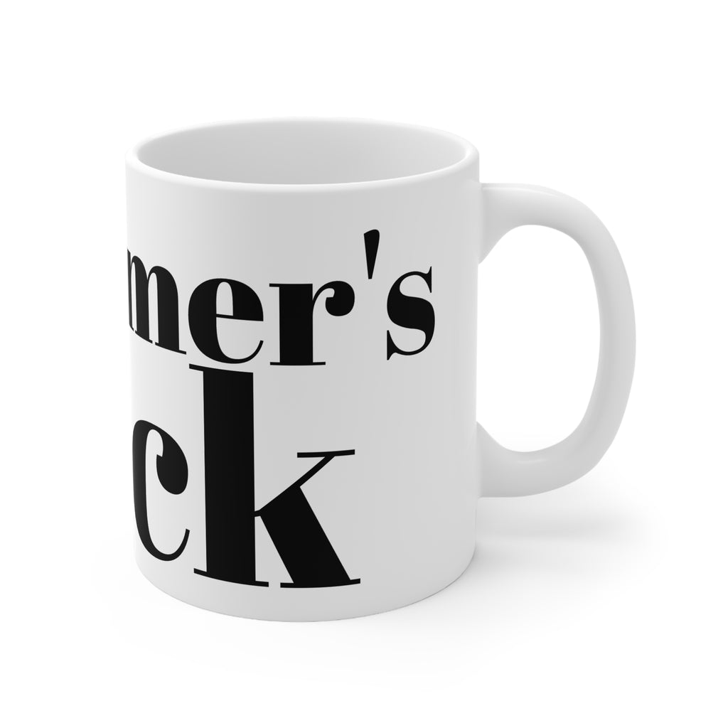 Drummer Rocks Coffee Mug — Bold Typography Ceramic 11oz