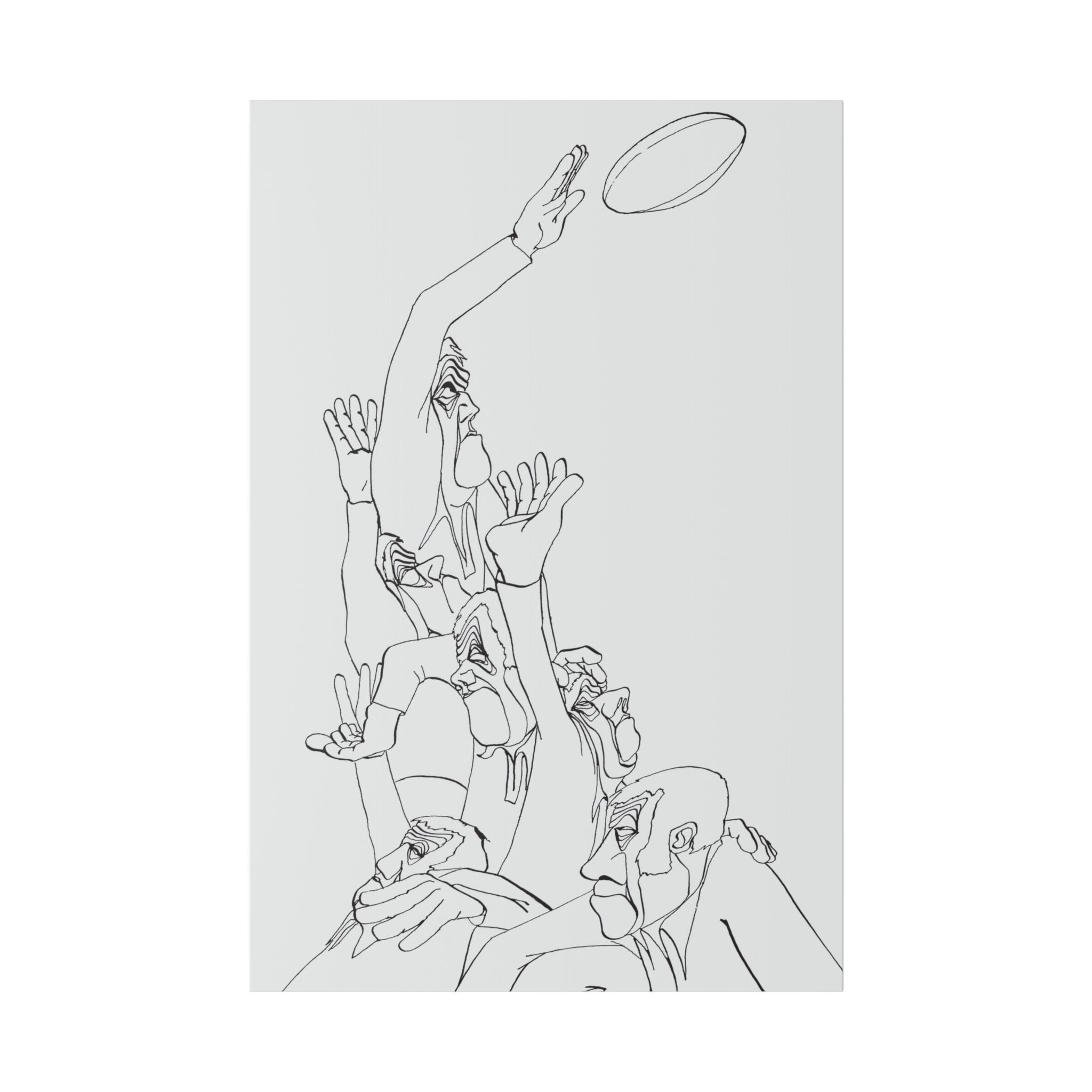 The Line Out Matt Canvas