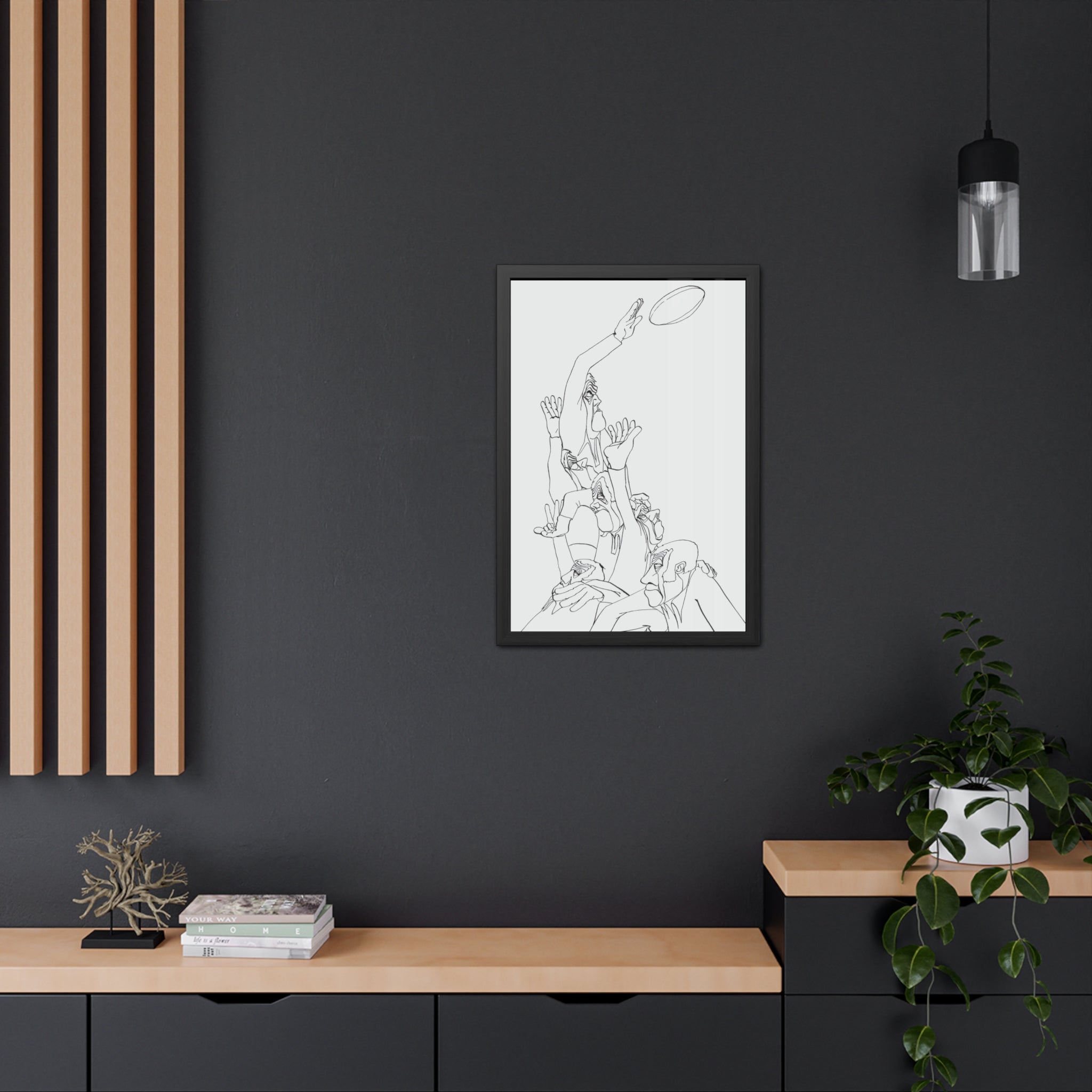 The Line Out Framed Art